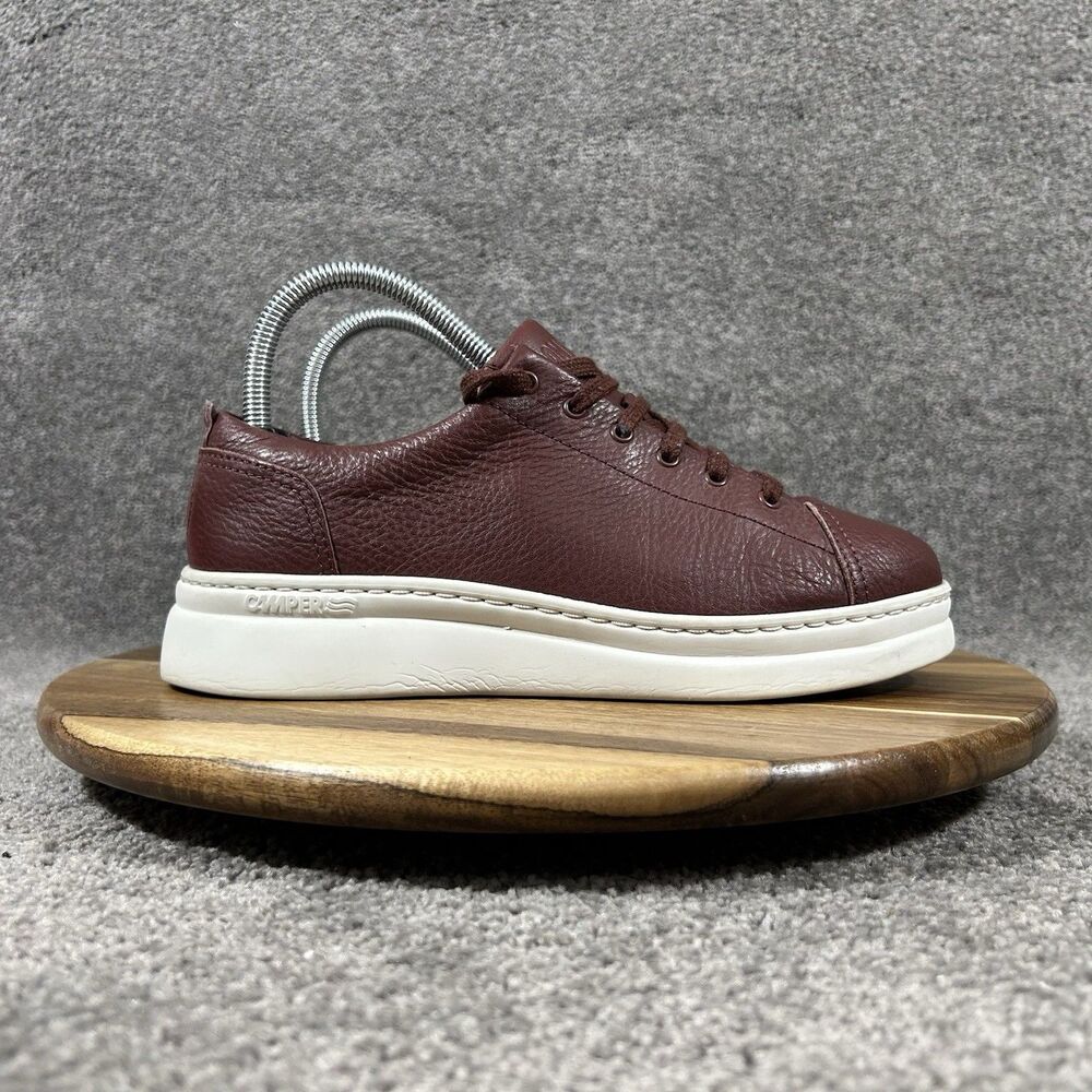Camper Runner Up Women's Size 37 Burgundy Leather Athletic Casual Shoes Used
